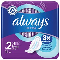 Always Ultra Long Winged Sanitary Pads, Size 2, Pack of 132