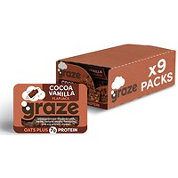 Graze Cocoa Vanilla Oat Flapjacks, Pack of 9
