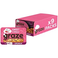 Graze Sweet Chilli Crunch Punnet, Pack of 9