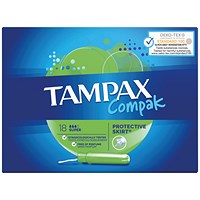 Tampax Compak Applicator Tampons, Super, Pack of 108