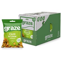 Graze Chilli and Lime Crunch Bag, 35g, Pack of 10