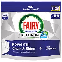 Fairy Professional Platinum Dishwasher Capsules, Original, 116 Capsules, Pack of 2
