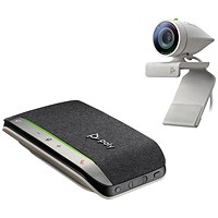 Poly Studio P5 2200-87150-025 Webcam Kit, 1080P HD, With Wireless Speakerphone