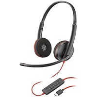 Poly Blackwire 3220 Stereo UC USB-C/A Headset Bulk 8X228A6 Poly Blackwire 3220 Stereo UC USB-C/A Headset Bulk 8X228A6