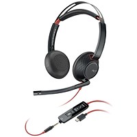 Poly Blackwire 5220 Stereo 3.5mm + USB-C/A Headset Bulk 8X231A6