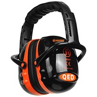 Beeswift Qed31 Headband Ear Defenders, Black & Orange
