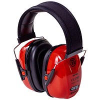 Beeswift Qed Headband Ear Defenders, Red Beeswift Qed Headband Ear Defenders, Red