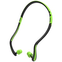 Beeswift Qed Banded Earplugs, Black & Green, Pack of 20 Beeswift Qed Banded Earplugs, Black & Green, Pack of 20