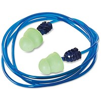 Beeswift Corded Foam Earplugs, White & Blue, Pack of 200