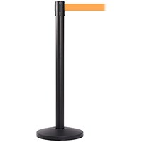 Beeswift Retractable Barrier, Black and Orange