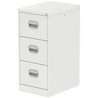 Qube 3 Drawer Filing Cabinet White