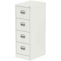 Qube 4 Drawer Filing Cabinet White