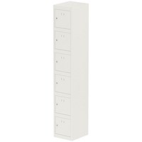Qube Locker 6 Door 1800mm High White