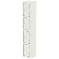 Qube Locker 4 Door 1800mm High White