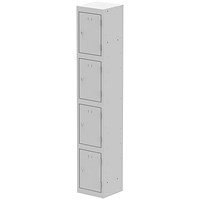 Qube Locker 4 Door 1800mm High Light Grey