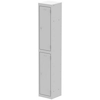 Qube Locker 2 Door 1800mm High Light Grey