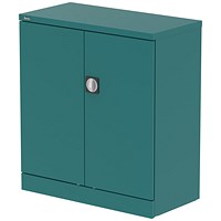 Qube 1000mm 2-Door Stationery Cupboard Verdigris With Shelf