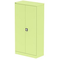 Qube 1850mm 2-Door Stationery Cupboard Chlorophyll With Shelves