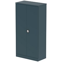 Qube 1850mm 2-Door Stationery Cupboard Ocean Cobalt With Shelves