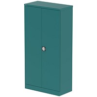 Qube 1850mm 2-Door Stationery Cupboard Verdigris With Shelves