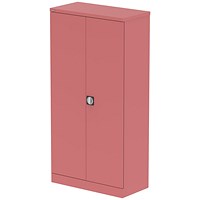 Qube 1850mm 2-Door Stationery Cupboard Antique Pink With Shelves