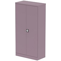 Qube 1850mm 2-Door Stationery Cupboard Pastel Violet With Shelves