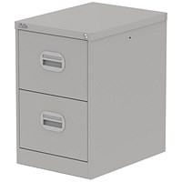 Qube 2 Drawer Filing Cabinet Goose Grey