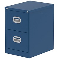 Qube 2 Drawer Filing Cabinet Blue
