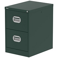Qube 2 Drawer Filing Cabinet British Racing Green