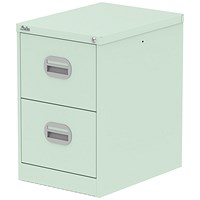 Qube 2 Drawer Filing Cabinet Peppermint Green
