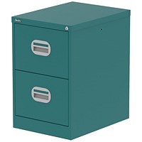 Qube 2 Drawer Filing Cabinet Verdigris