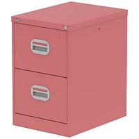 Qube 2 Drawer Filing Cabinet Antique Pink