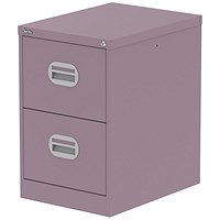 Qube 2 Drawer Filing Cabinet Pastel Violet