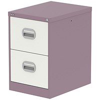 Qube 2 Drawer Filing Cabinet Pastel Violet And Satin White