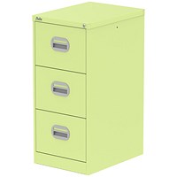 Qube 3 Drawer Filing Cabinet Chlorophyll