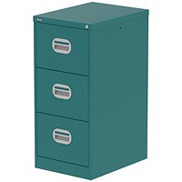 Qube 3 Drawer Filing Cabinet Verdigris