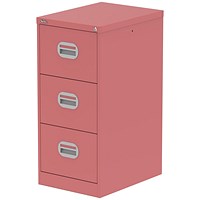 Qube 3 Drawer Filing Cabinet Antique Pink