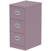 Qube 3 Drawer Filing Cabinet Pastel Violet