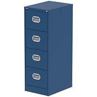 Qube 4 Drawer Filing Cabinet Blue