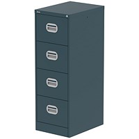 Qube 4 Drawer Filing Cabinet Ocean Cobalt