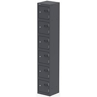 Qube Locker 6 Door 1800mm High Graphite Grey