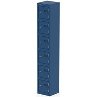 Qube Locker 6 Door 1800mm High Blue