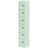 Qube Locker 6 Door 1800mm High Peppermint Green