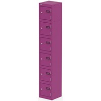 Qube Locker 6 Door 1800mm High Traffic Purple