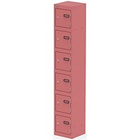 Qube Locker 6 Door 1800mm High Antique Pink