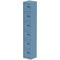 Qube Locker 6 Door 1800mm High Pastel Blue