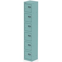 Qube Locker 6 Door 1800mm High Pastel Turquoise