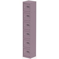 Qube Locker 6 Door 1800mm High Pastel Violet