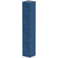 Qube Locker 4 Door 1800mm High Blue