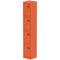 Qube Locker 4 Door 1800mm High Sienna Orange
